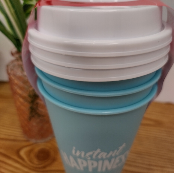 Reusable Coffee Tea Cups 3 Pack Blue - Picture 7 of 7